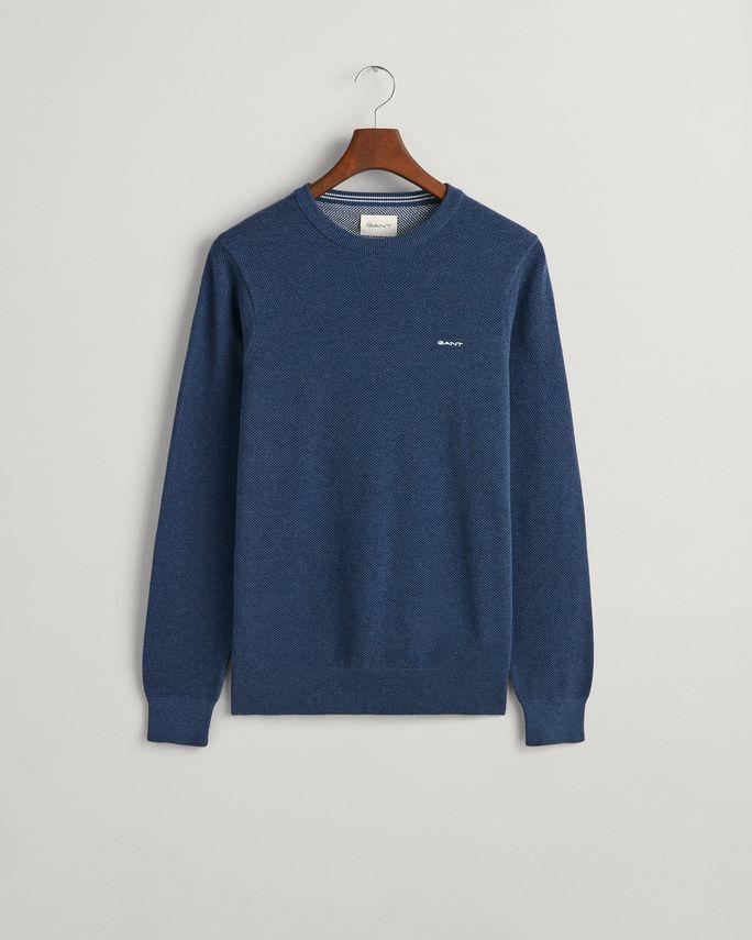 Bomulds Pique C-hals T-shirt