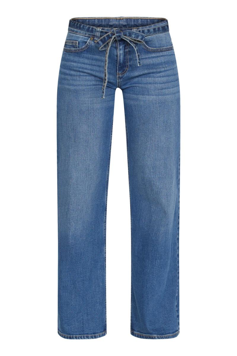 Sisters Point - Jeans - Onea-beltje - Mid Blue Wash