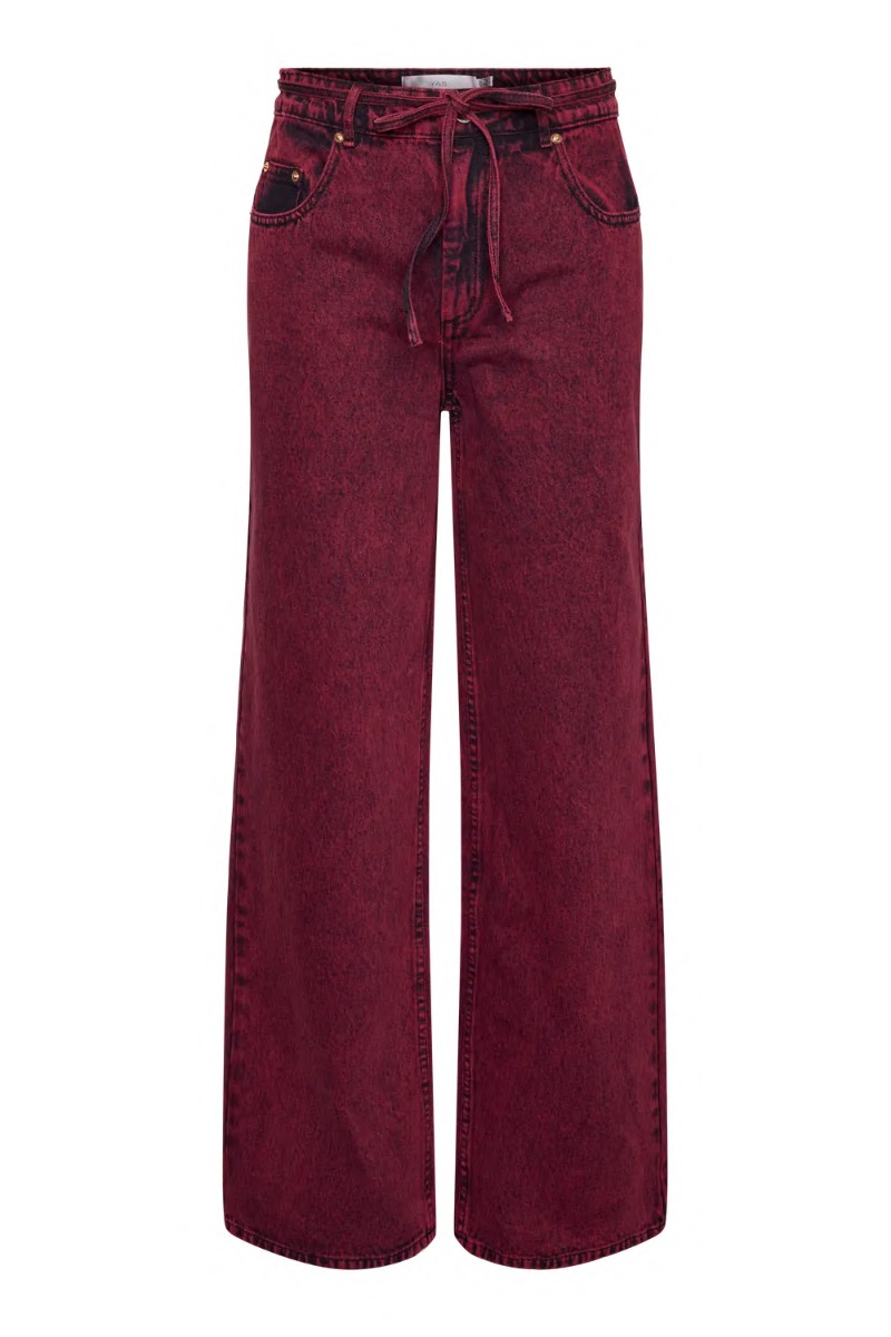 Yas - Jeans - Yas Moon Hmw Jeans S - Maroon Banner