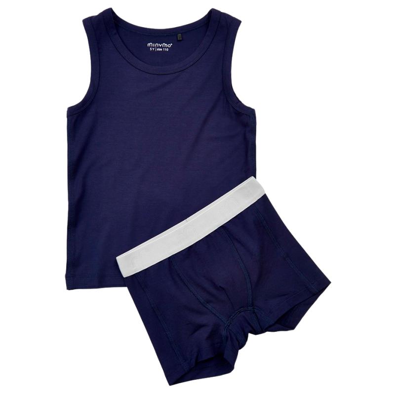 Minymo Drenge Undertøjssæt - Mørk Navy - 152