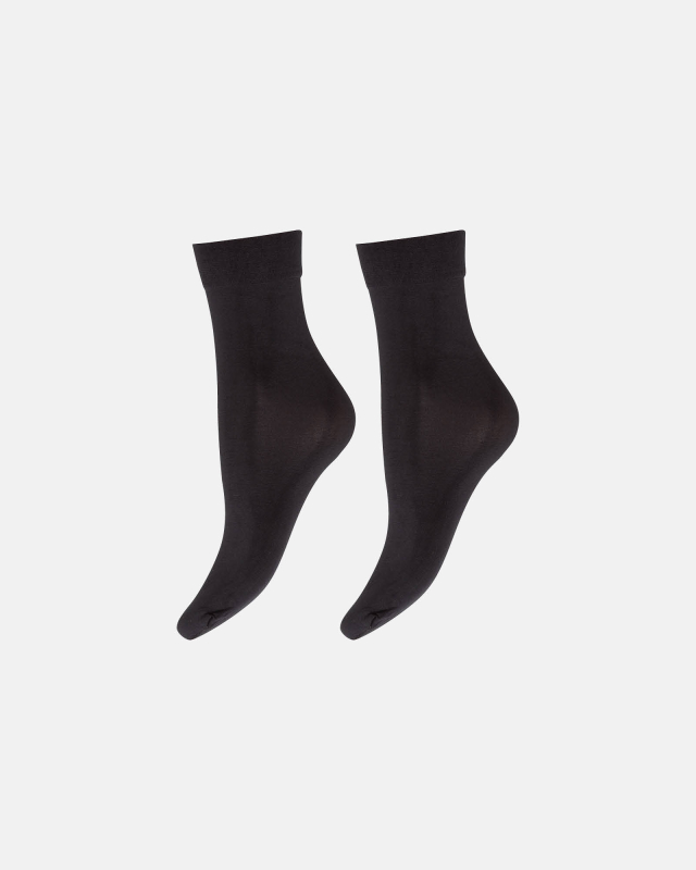 2-pak Mikrofiberstrømper 60 Denier Sort