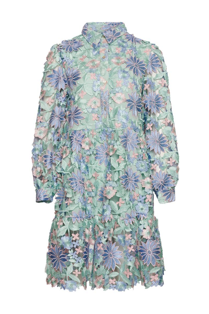 Noella - Kjole - Star Ls Dress - Blå Mix