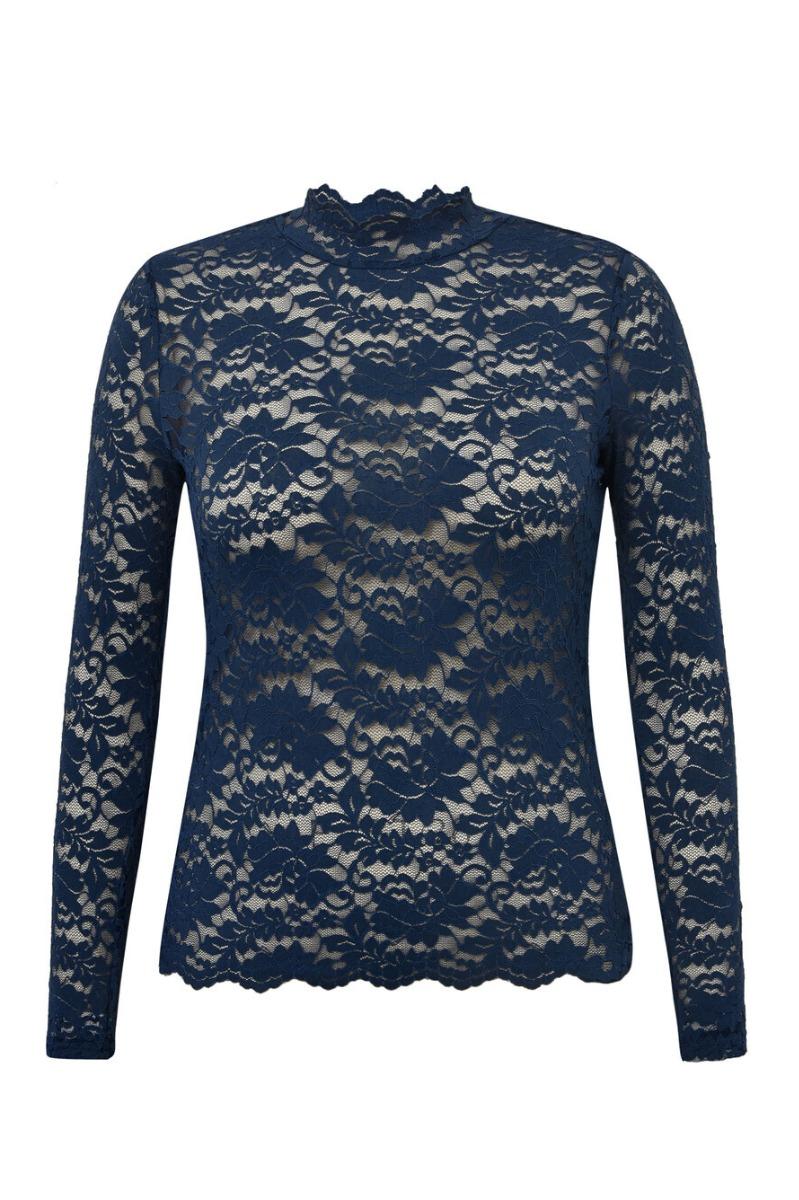 A-view - Bluse - Flora Lace Blouse - Navy